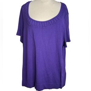 Semantiks Purple Short Sleeve Blouse